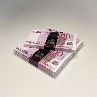 5 x New Style €50,000 Prop Money Stacks