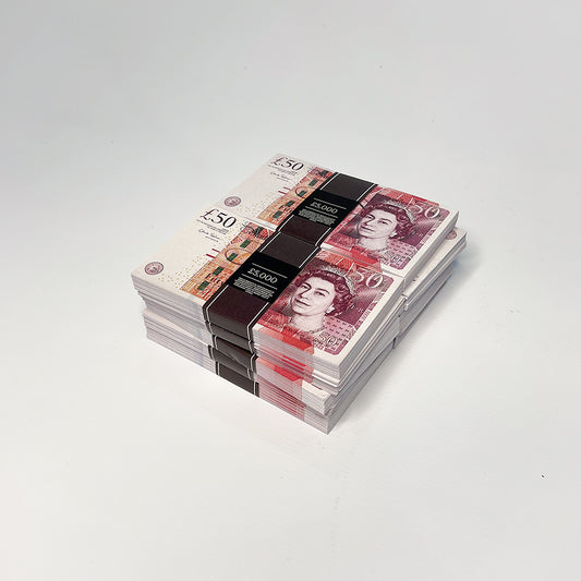 10 x Old Style £5,000 Prop Money Stacks