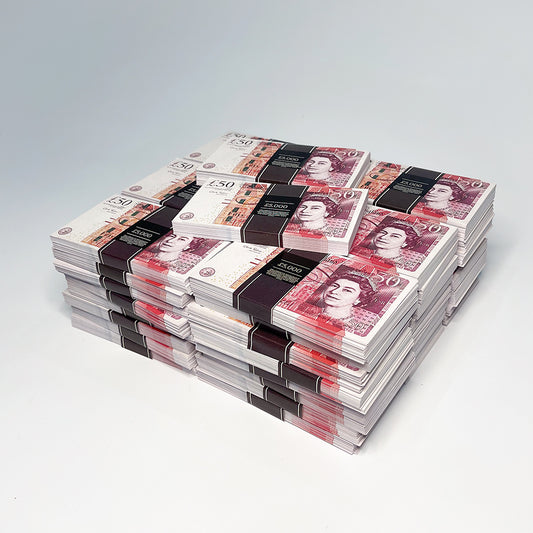 50 x Old Style £5,000 Prop Money Stacks