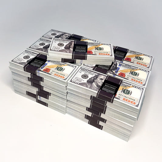 50 x New Style $10,000 Prop Money Stacks